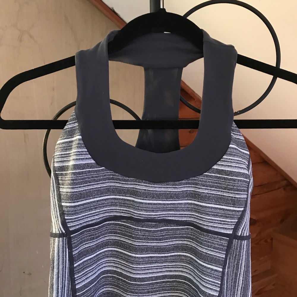 Lululemon Gray Striped Tank Top, EUC, 4 - Picture 2 of 14